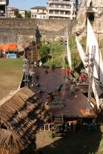 Stage set up during the daytime